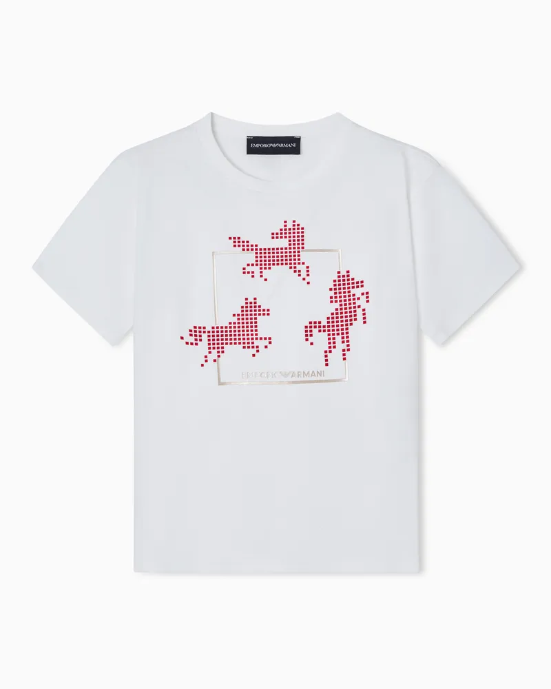 Emporio Armani Lyocell-blend jersey T-shirt Weiß