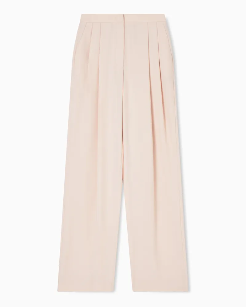 Emporio Armani Bundfaltenhose aus Funktionsgabardine Pink