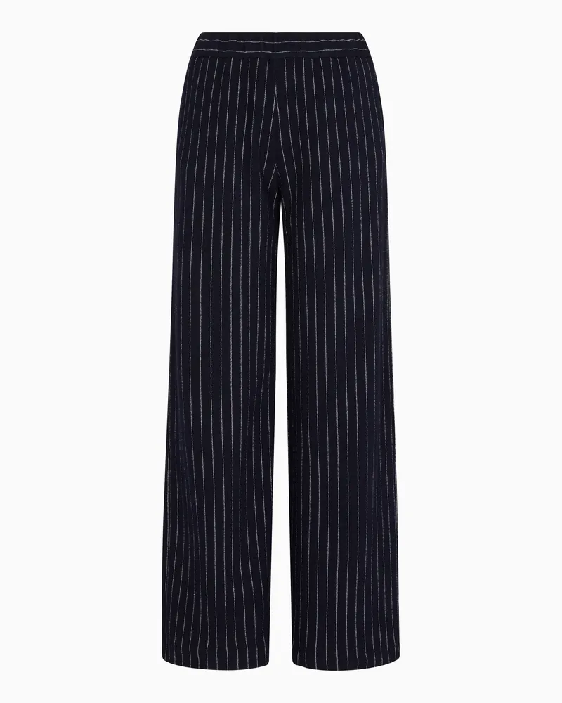 Emporio Armani Hose aus einer Jersey-Woll-Mischung mit Nadelstreifen-Muster 
