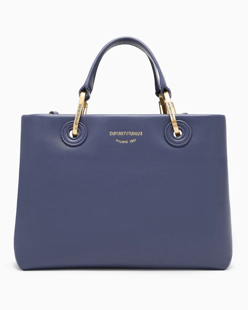 Emporio Armani MyEA kleiner Shopper aus Nappaleder Violett