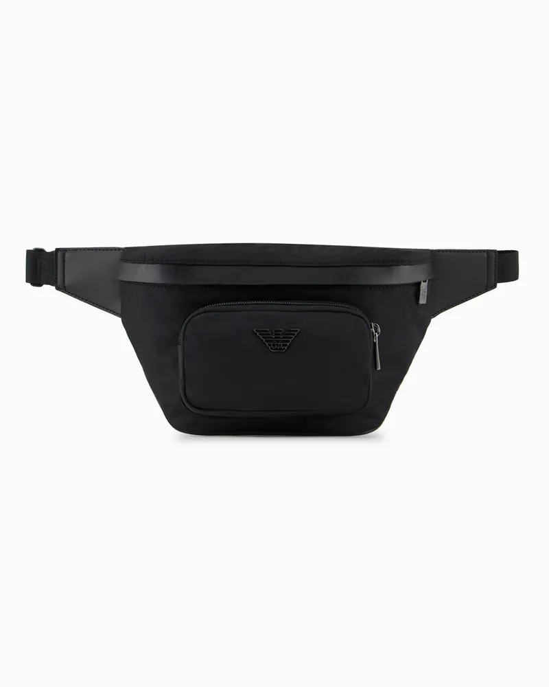 Emporio Armani ASV Gürteltasche aus recyceltem Nylon Schwarz
