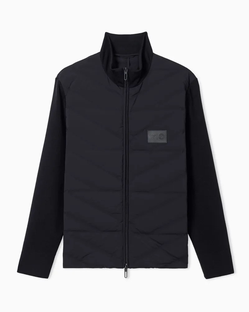 Emporio Armani SSC Napoli Capsule Nylon Bomberjacke Marineblau