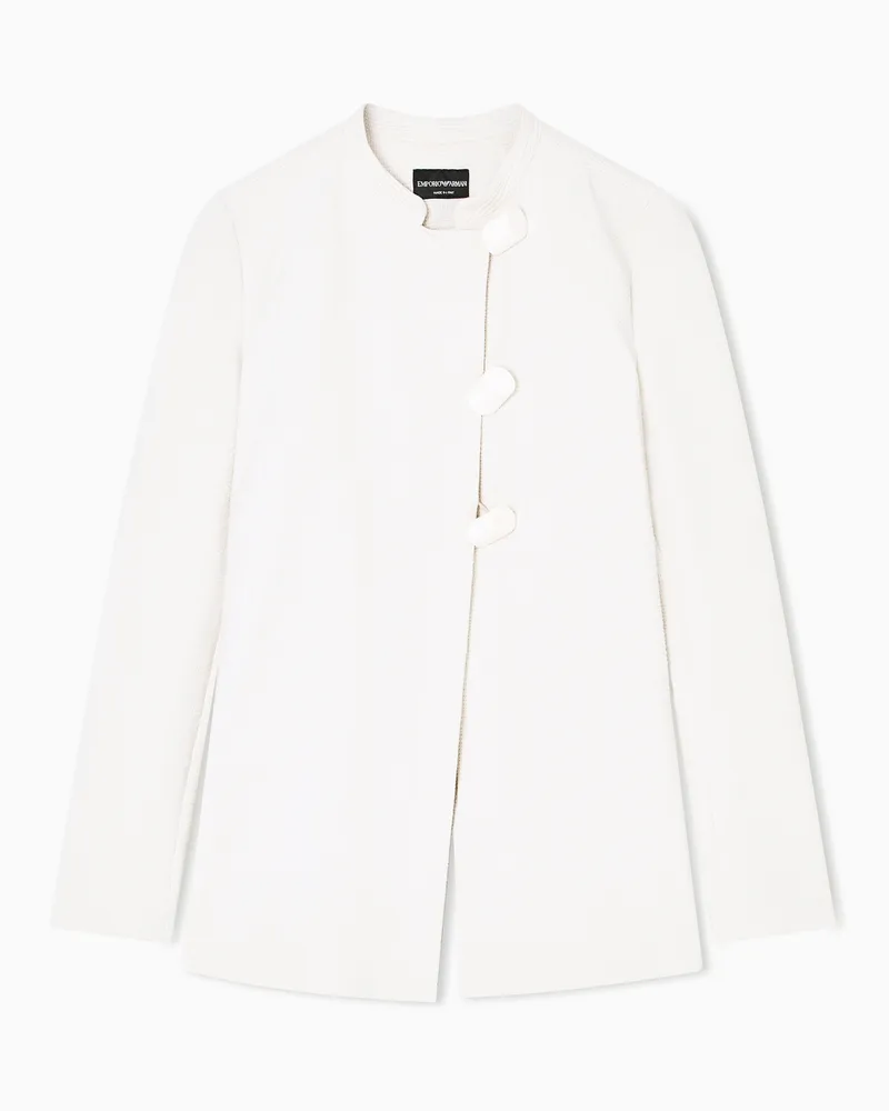 Emporio Armani Jersey-Jacke mit Prägung Beige