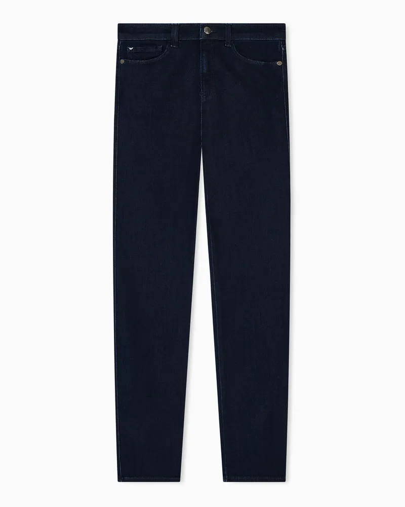 Emporio Armani Jeans J20 mit hohem Bund und sehr schmalem Bein aus Lyocell-Denim Blau