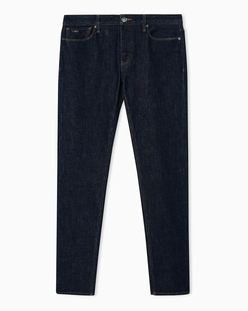 Emporio Armani Jeans J75 in Slim Fit aus Denim mit Rinse-Waschung Blau