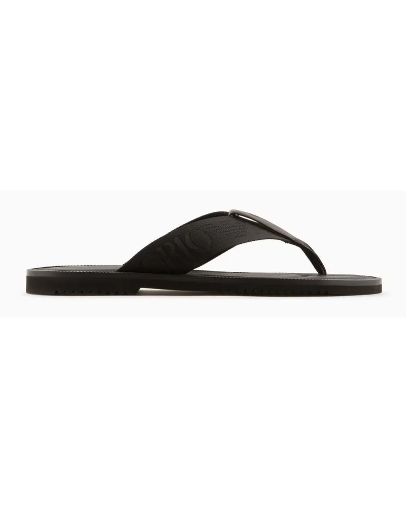 Emporio Armani Zehensandalen mit Logo-band Schwarz