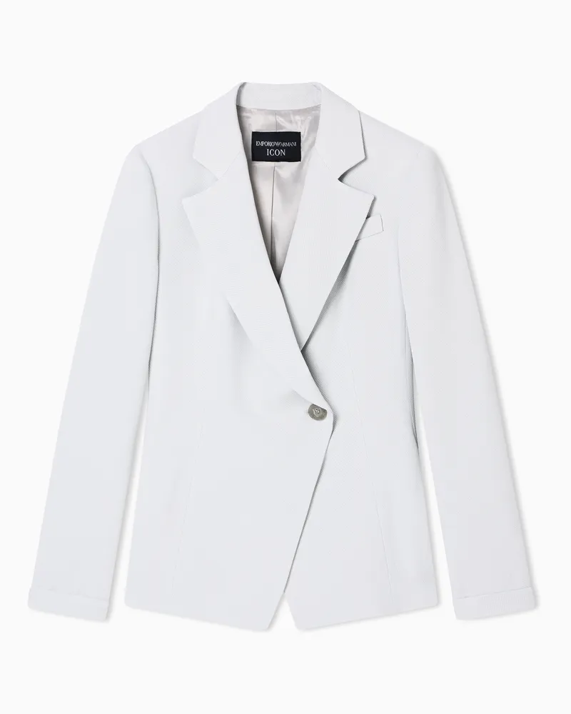 Emporio Armani Icon einreihiges Sakko aus fließendem Funktionsgewebe Grau