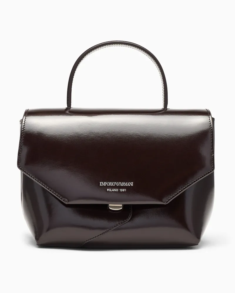 Emporio Armani Minitasche aus gebürstetem Leder Emporio Armani 1981 Burgunderrot