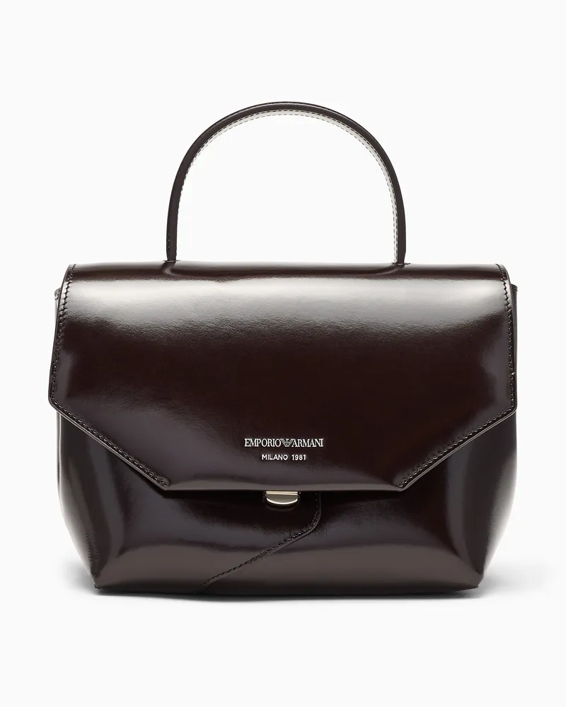 Emporio Armani Minitasche aus gebürstetem Leder Emporio Armani 1981 Burgunderrot
