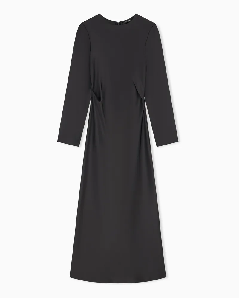 Emporio Armani Kleid aus Techno-Twill Schwarz