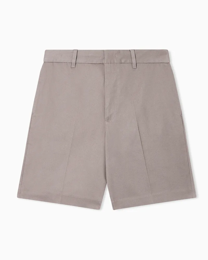 Emporio Armani Bermudashorts im Chino-Stil aus Comfort-Baumwolle Grau