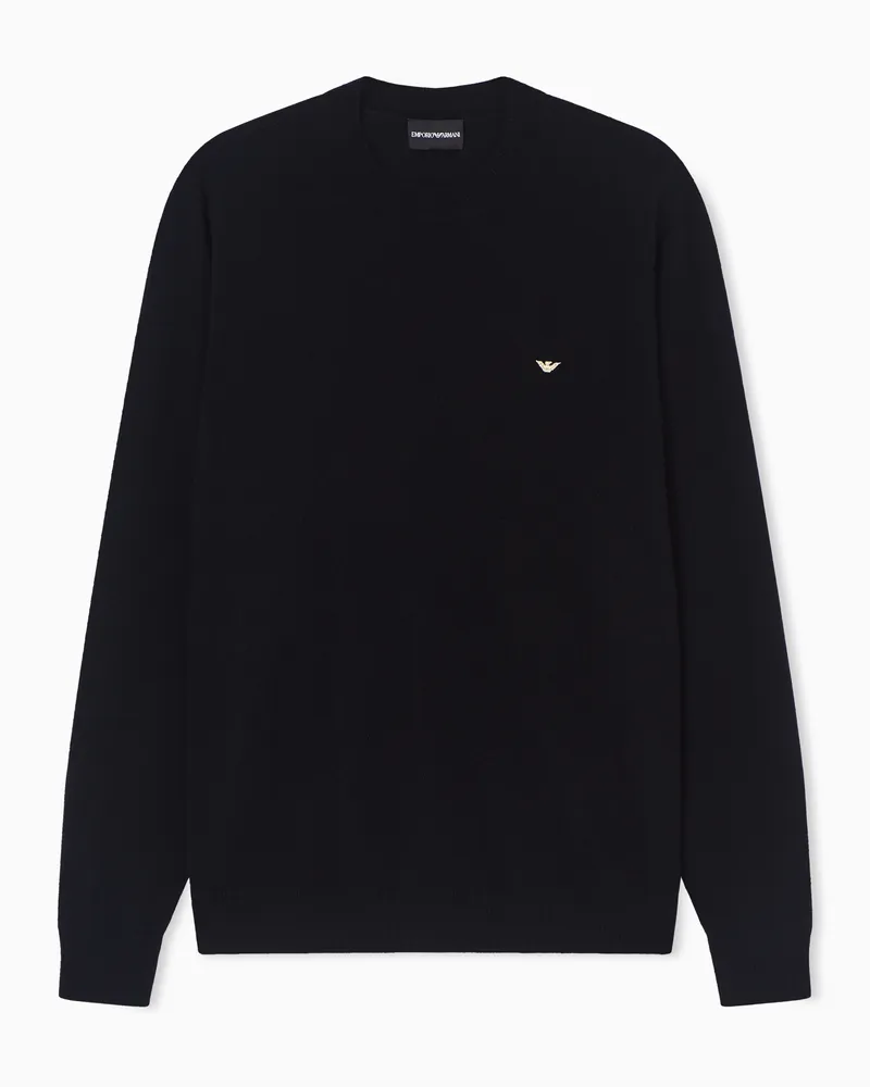 Emporio Armani Pullover aus Wollmischung und Kaschmir zum Mondneujahr Schwarz