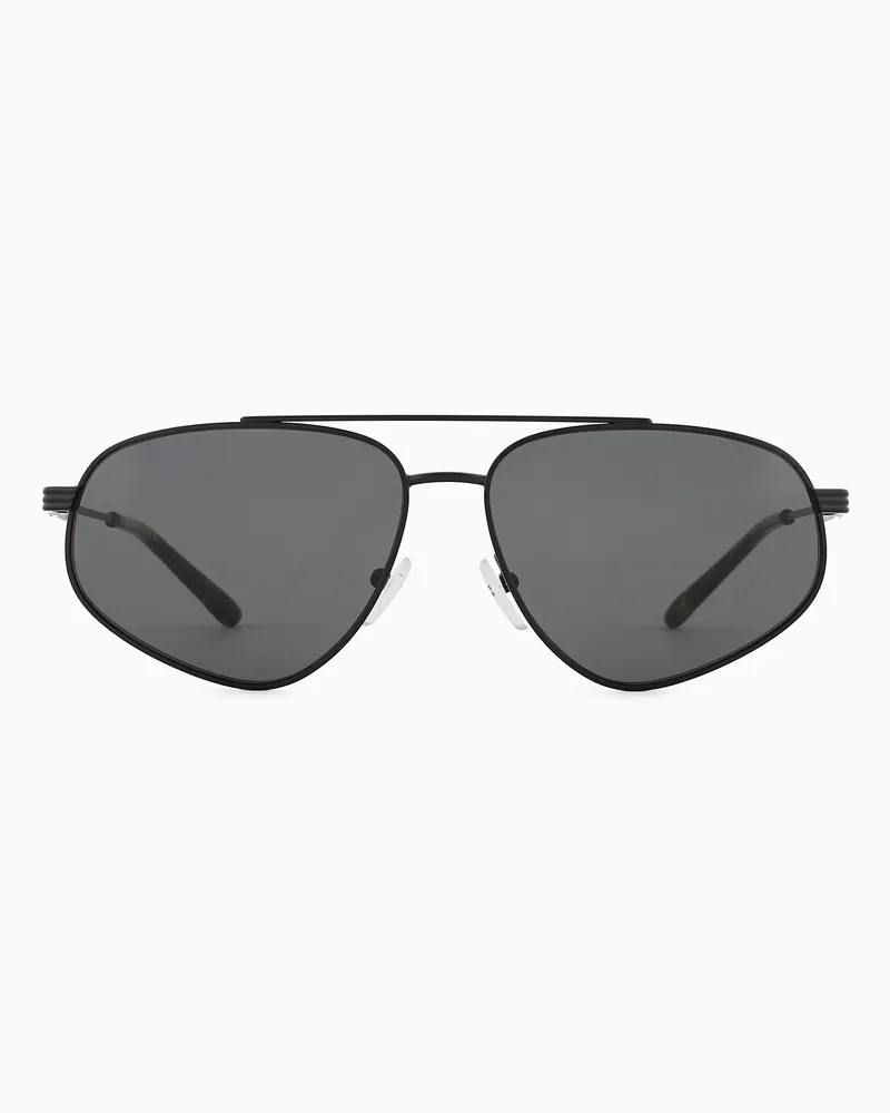 Emporio Armani Sonnenbrille mit Pilotenfassung für Herren Schwarz