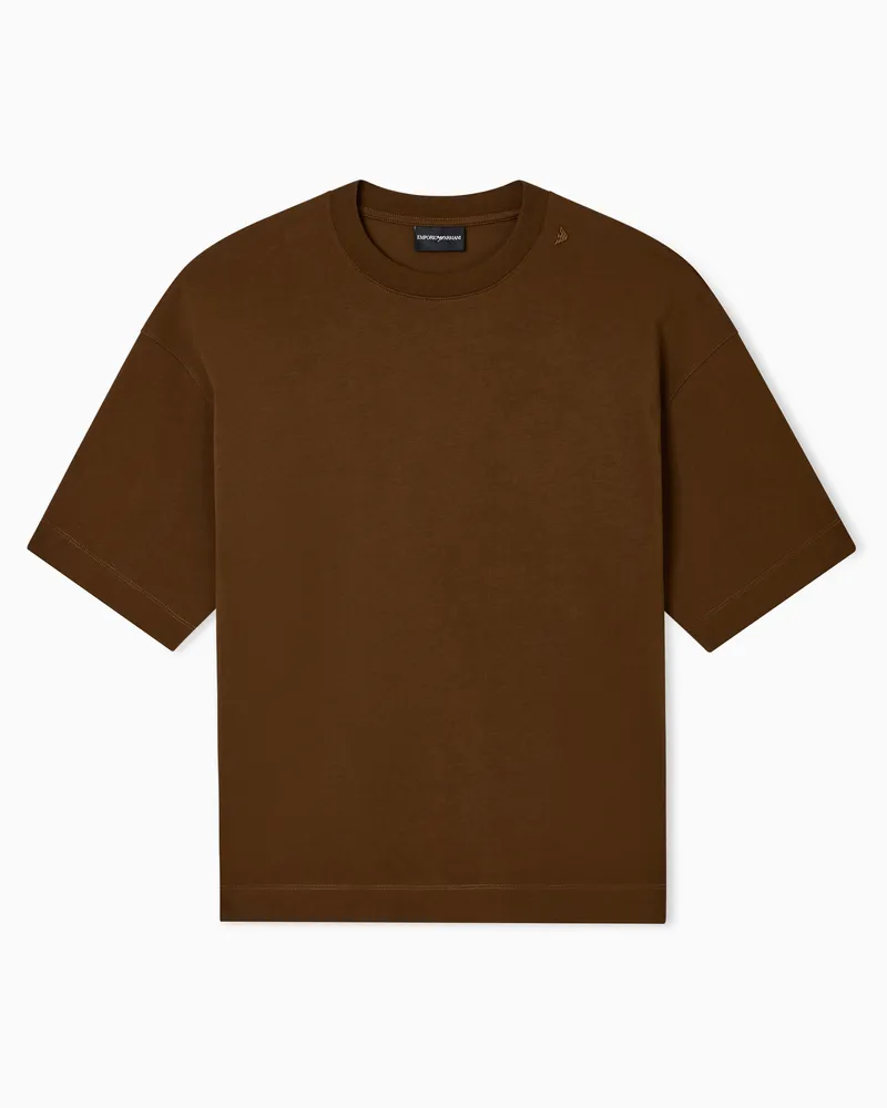 Emporio Armani Cotton jersey T-shirt Braun