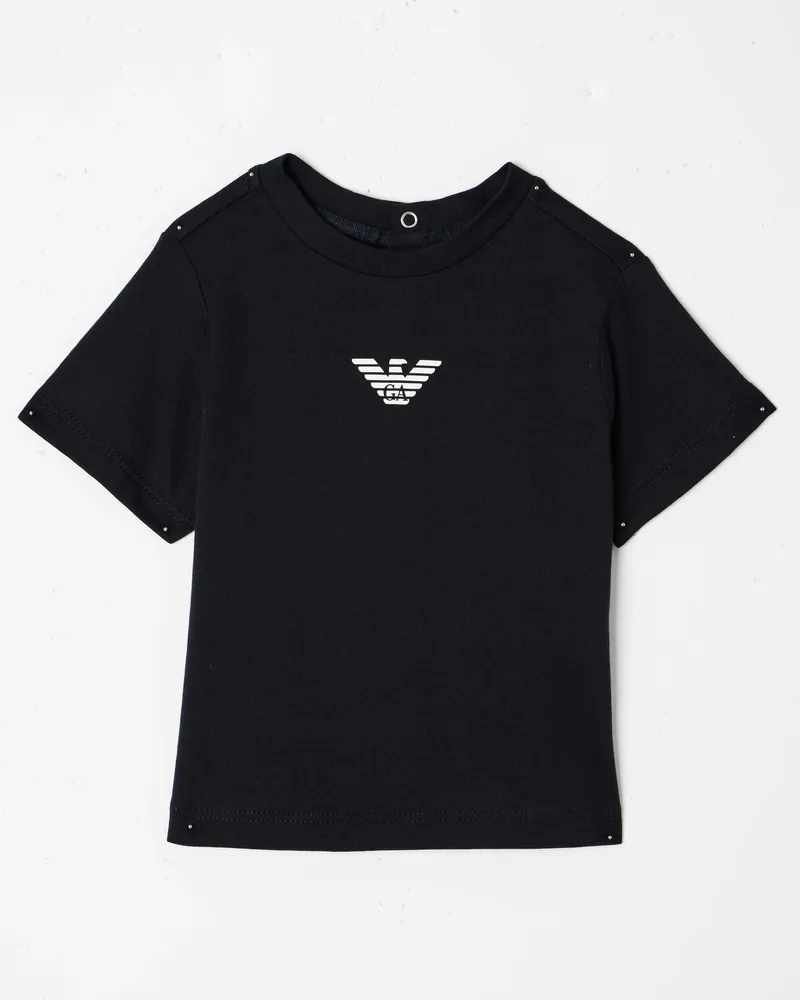 Emporio Armani T-Shirt aus Jersey mit Logo Blau