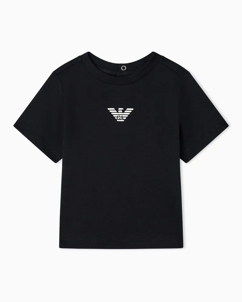 Emporio Armani T-Shirt aus Jersey mit Logo Blau