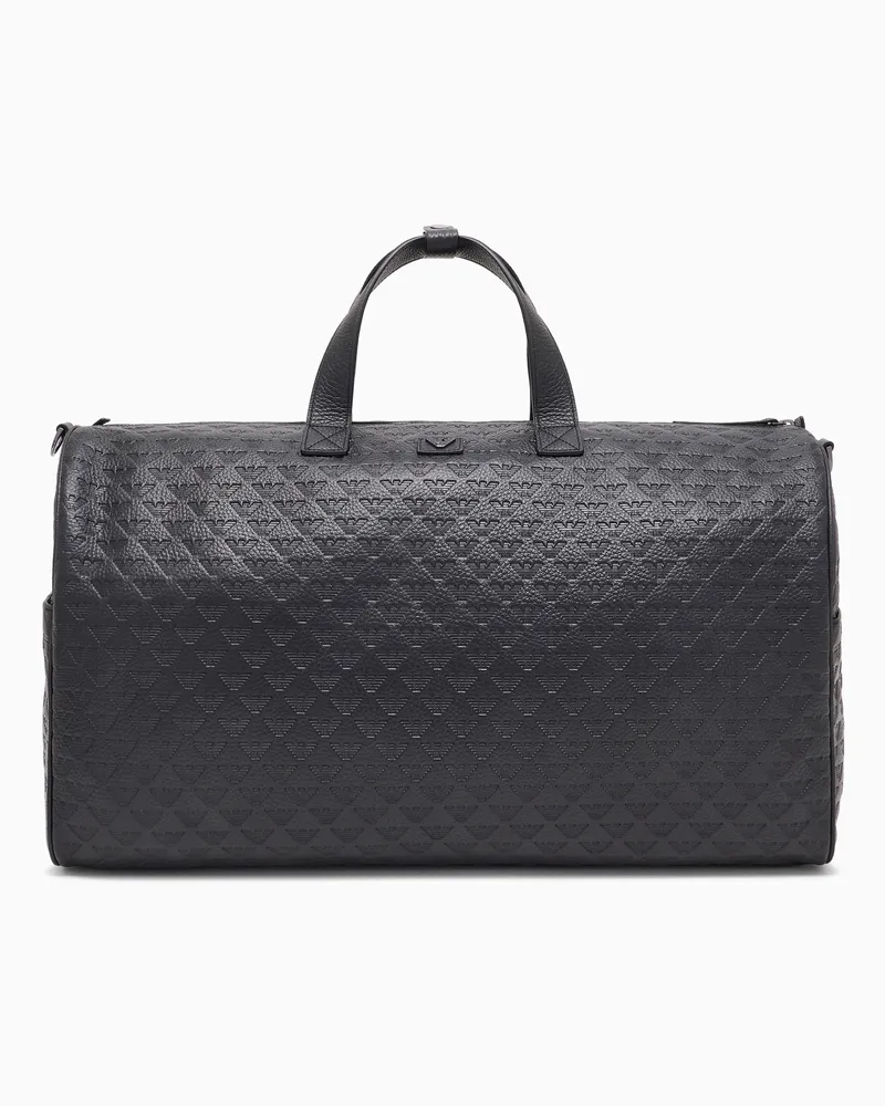 Emporio Armani Taschen aus Leder mit Prägung und verstellbarem Gurt Schwarz