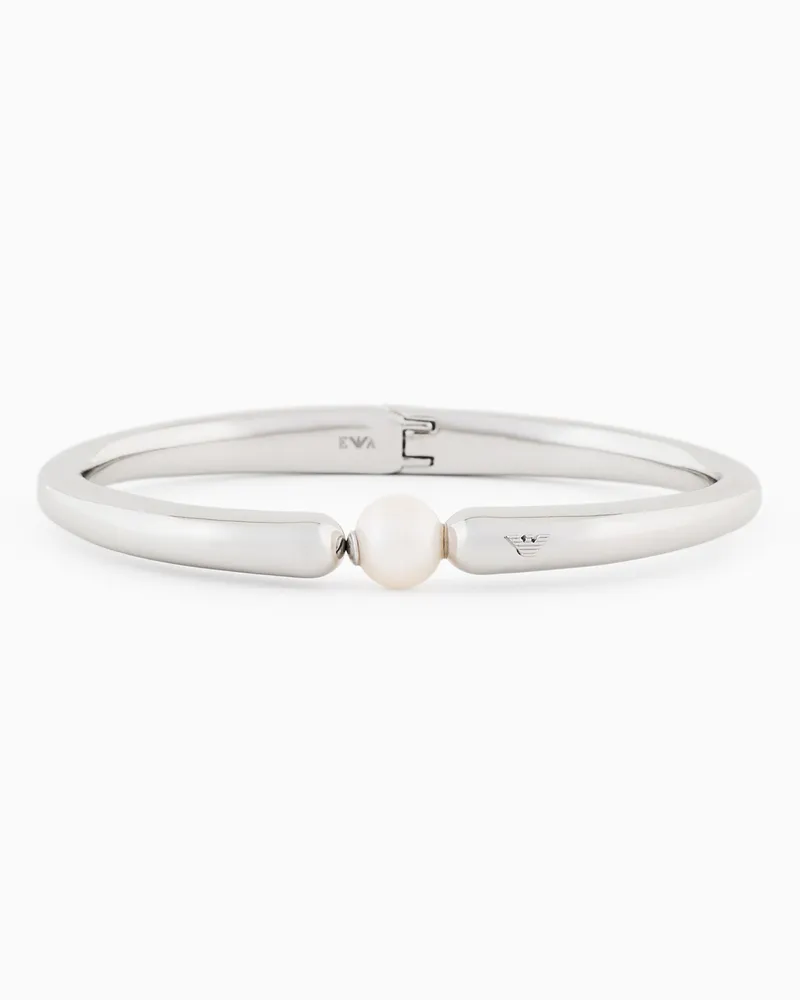 Emporio Armani Festes Armband aus Silbermessing Mehrfarbig