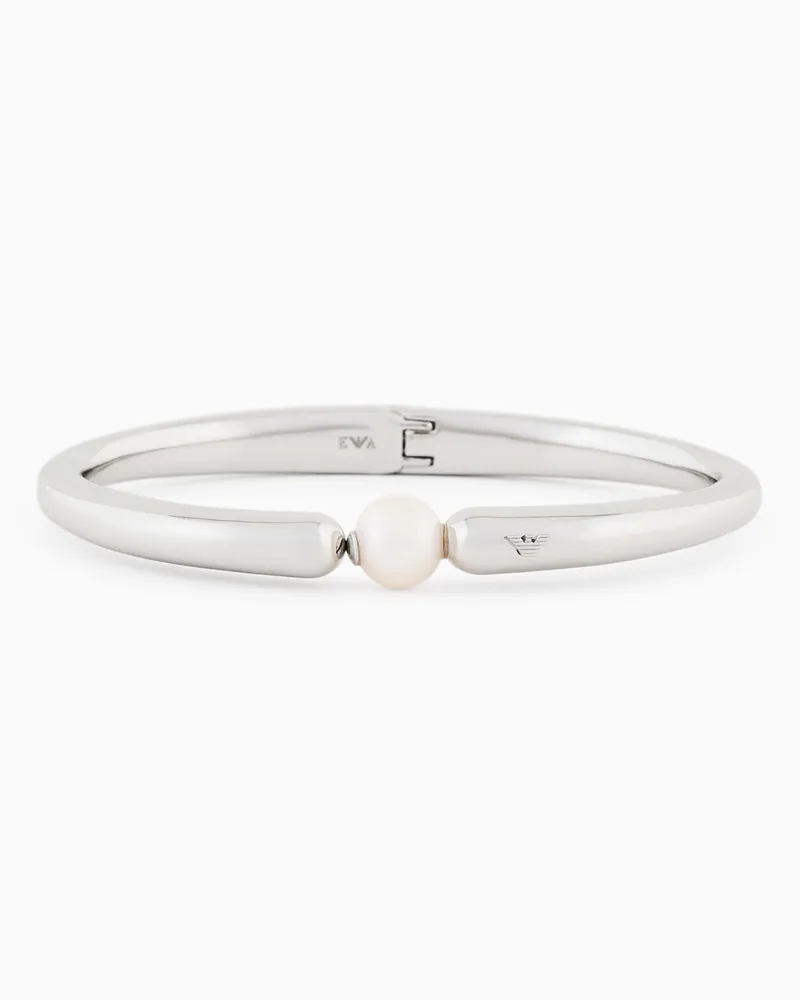 Emporio Armani Festes Armband aus Silbermessing Mehrfarbig