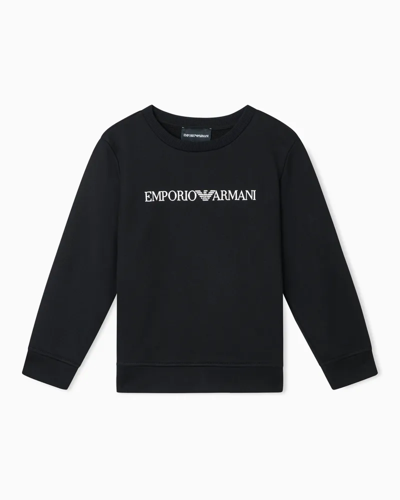 Emporio Armani Sweatshirt aus Jersey-Modal-Gemisch mit Logo Schwarz