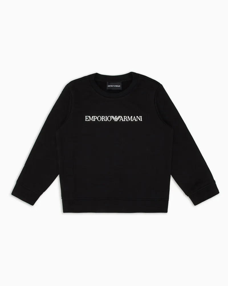 Emporio Armani Sweatshirt aus Jersey-Modal-Gemisch mit Logo Schwarz
