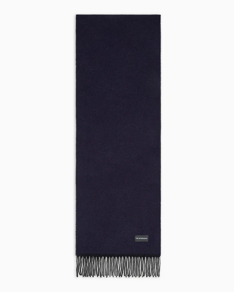 Emporio Armani Schal aus reinem Kaschmir Marineblau