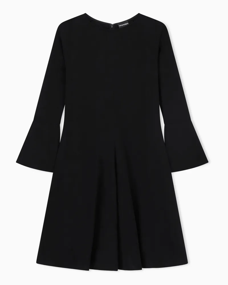 Emporio Armani Ausgestelltes Kleid aus Jersey-Krepp Schwarz