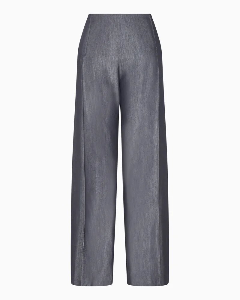 Emporio Armani Hose aus garngefärbter Gabardine aus der Polygon-Sonderkollektion Schwarz