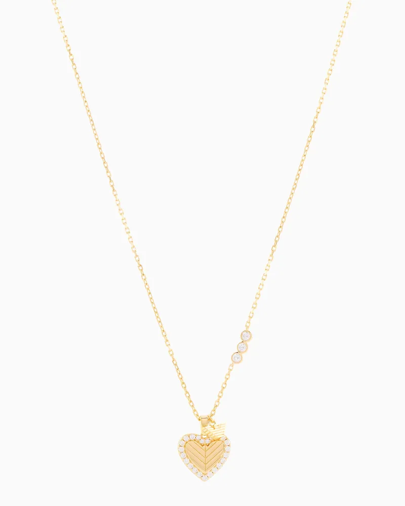 Emporio Armani Kette mit Anhänger aus goldfarbenem Sterlingsilber Mehrfarbig