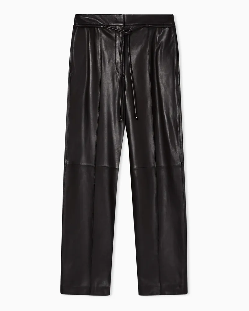 Emporio Armani Lamb nappa glove trousers ASV Braun