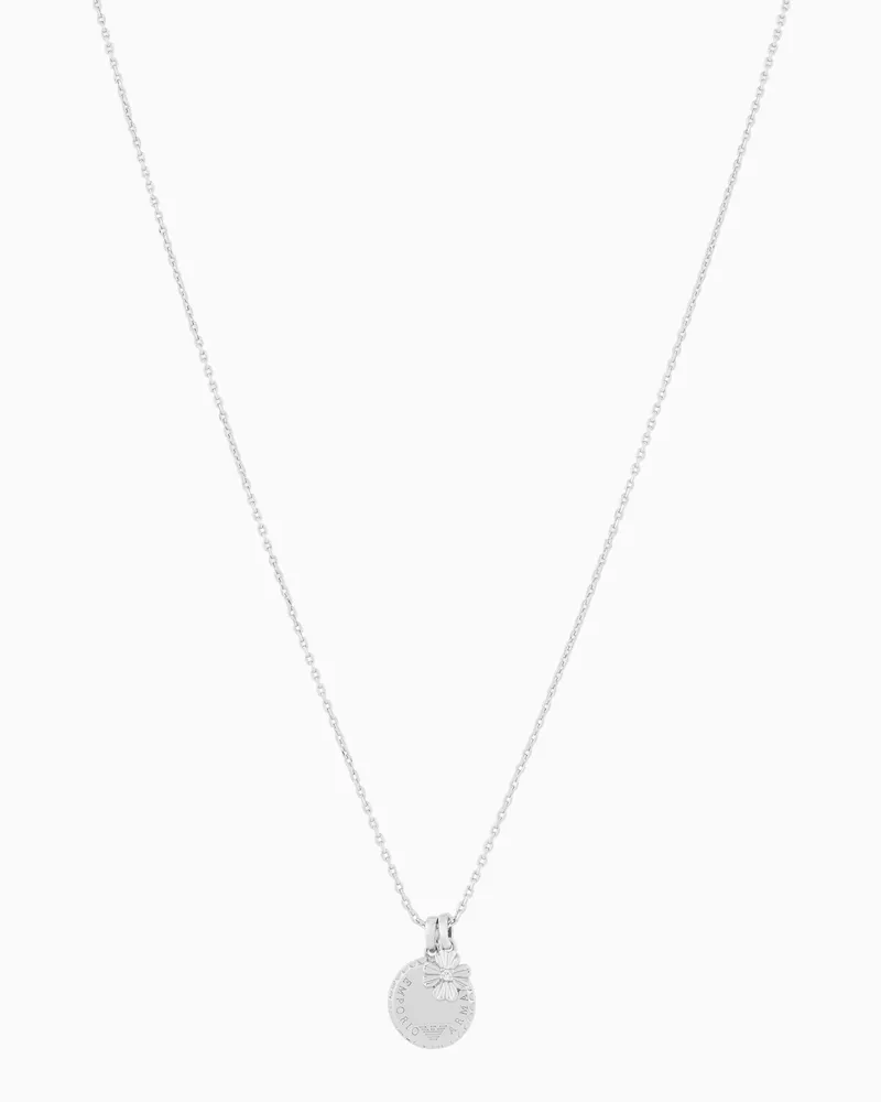 Emporio Armani Kette mit Anhänger aus Silbermessing Mehrfarbig