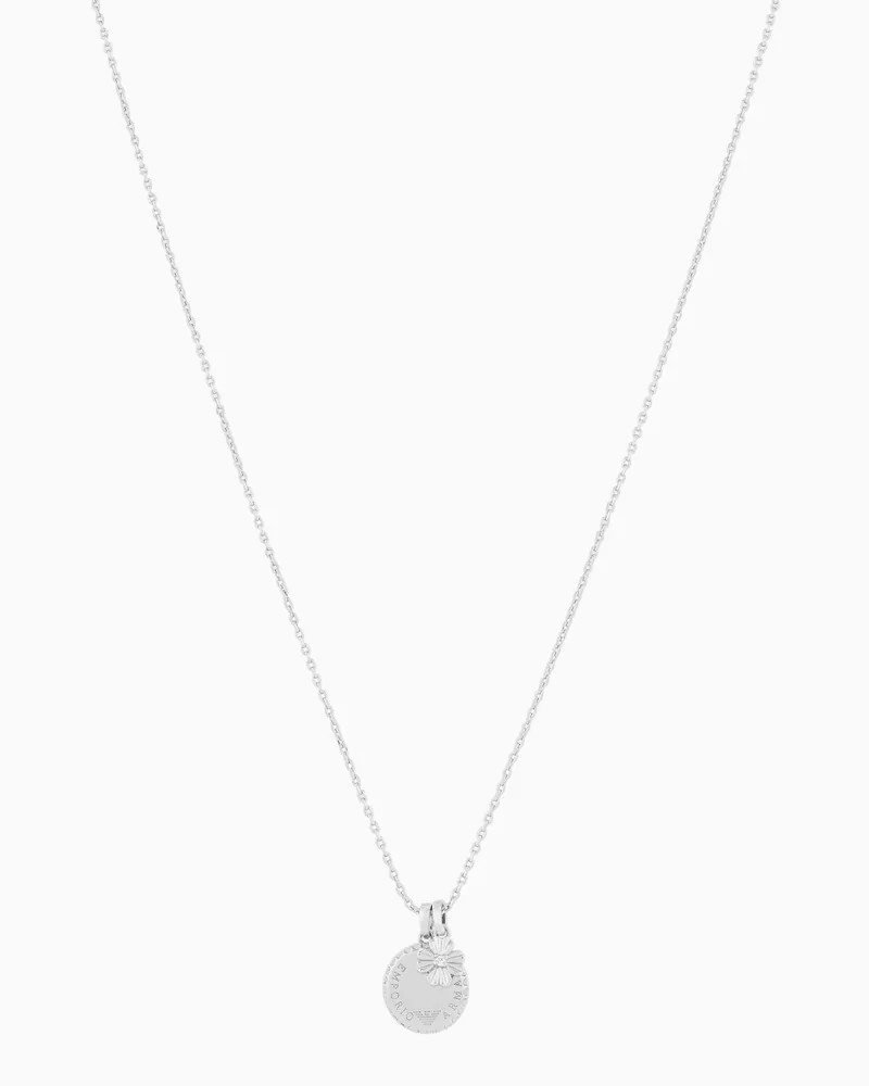 Emporio Armani Kette mit Anhänger aus Silbermessing Mehrfarbig