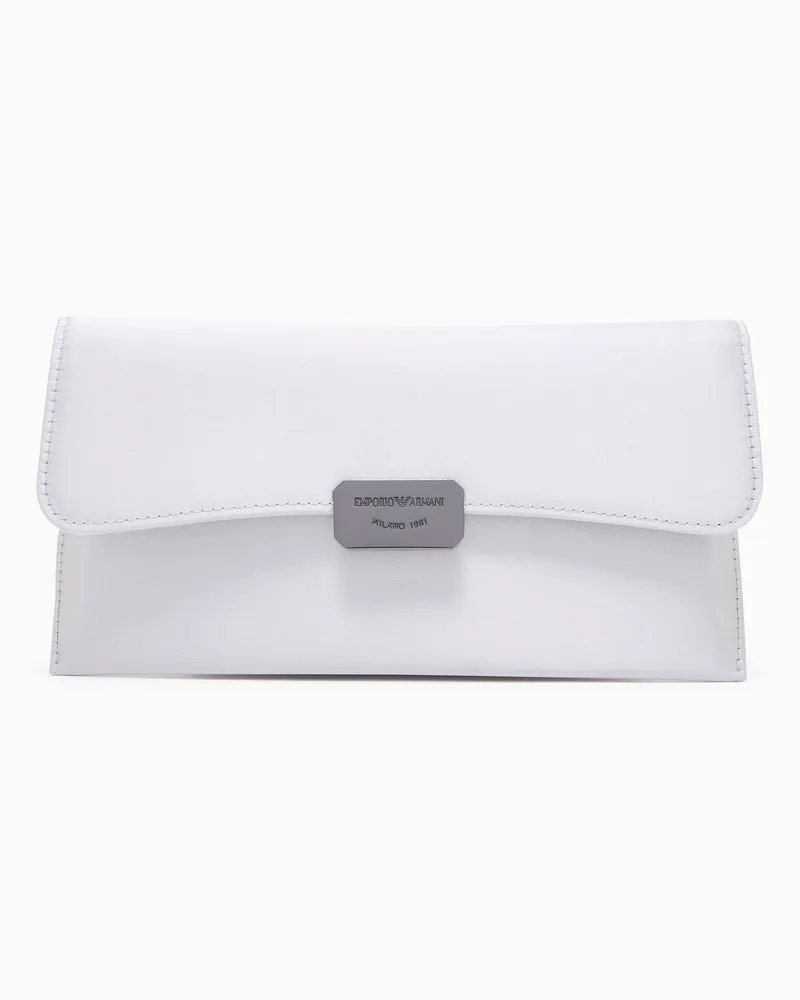 Emporio Armani Clutch aus Satin Grau