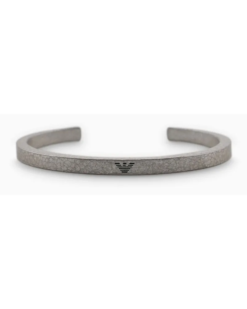 Emporio Armani Manschetten-armband aus Edelstahl Silber