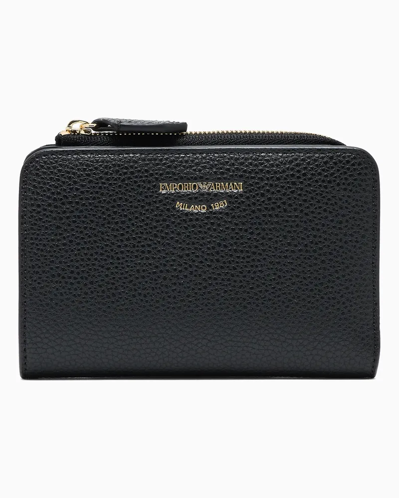 Emporio Armani MyEA Portemonnaie mit Hirsch-Print Schwarz