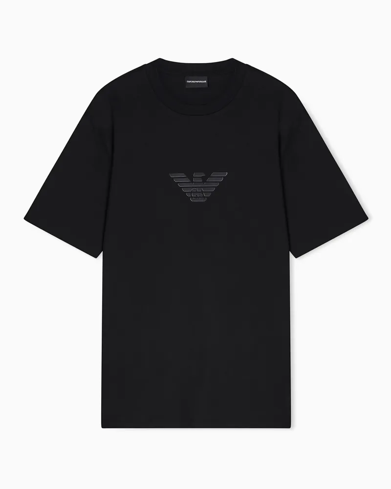 Emporio Armani T-Shirt Essential im Slim Fit aus Pima-Baumwolljersey Schwarz