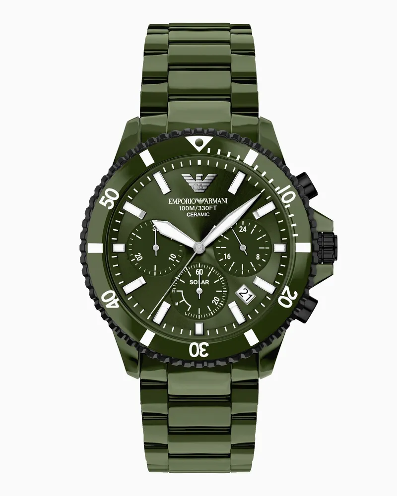 Emporio Armani World Explorer Chronograph mit Solarbetrieb Mehrfarbig