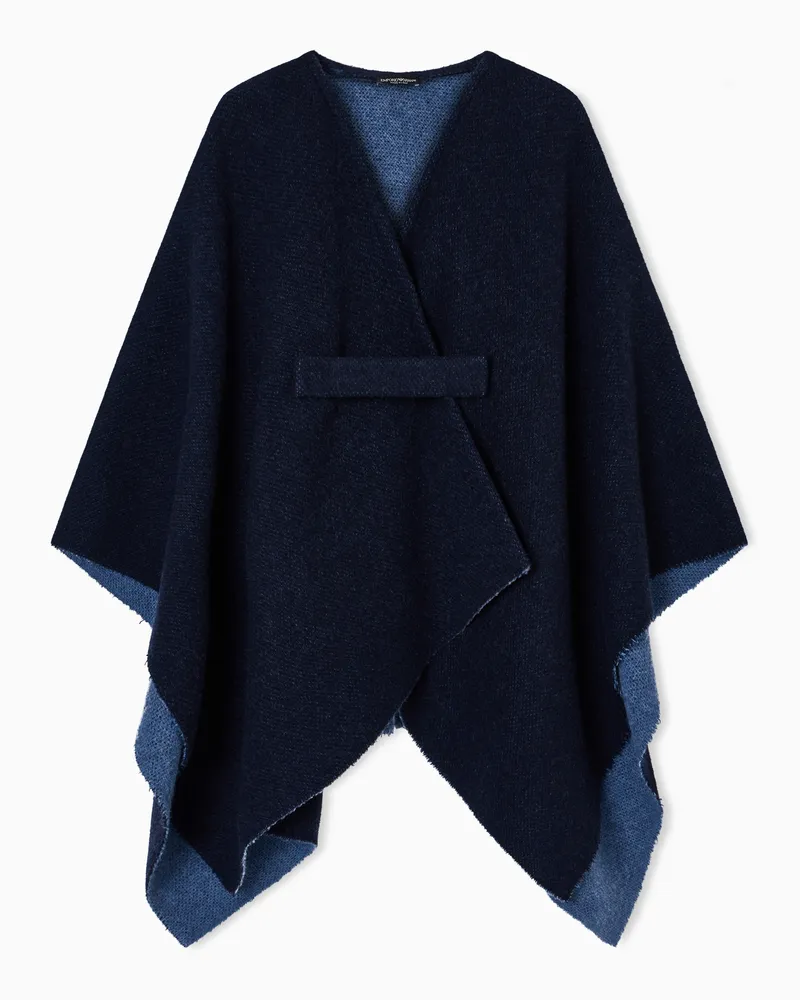 Emporio Armani Cape aus Doubleface-Wolle Beige
