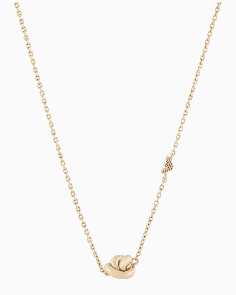 Emporio Armani Knotenkette aus gelbgoldfarbenem Sterlingsilber Mehrfarbig