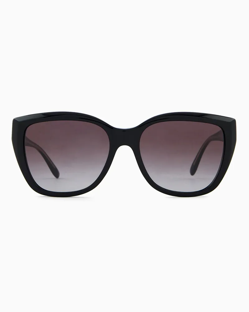 Emporio Armani Sonnenbrille für Damen mit Cat-Eye-Fassung Schwarz