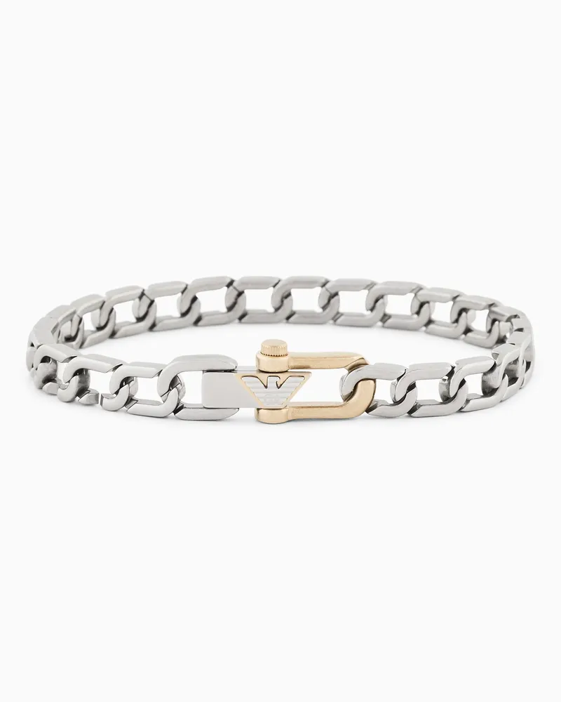 Emporio Armani Gliederarmband aus zweifarbigem Edelstahl Mehrfarbig
