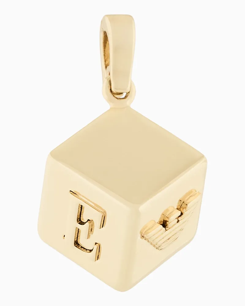 Emporio Armani Charm aus Messing in Goldoptik Mehrfarbig