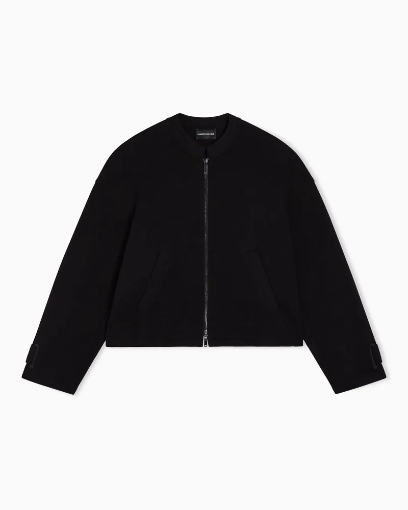 Emporio Armani Stretch double jersey blouson Schwarz