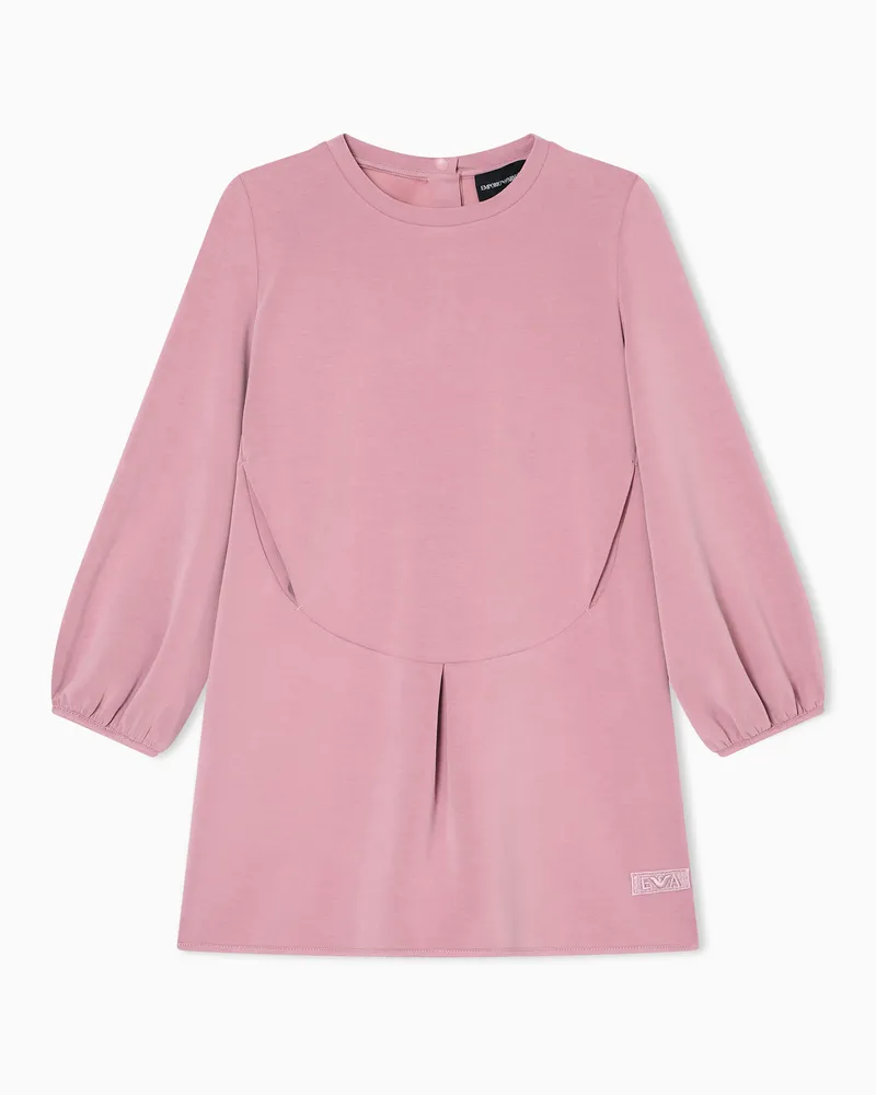 Emporio Armani Cupro-Kleid mit Puffärmeln Pink