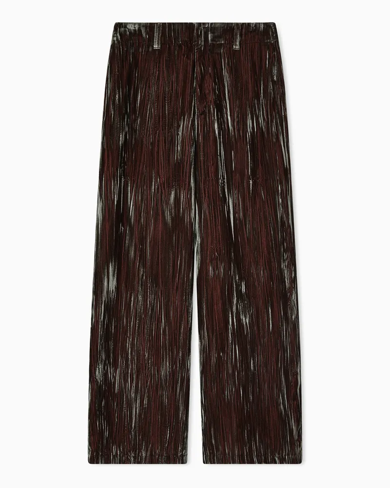 Emporio Armani Hose aus schillerndem Froissé-Samt Mehrfarbig