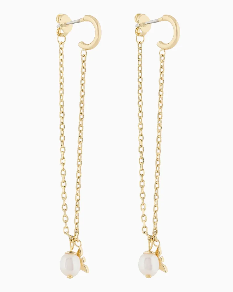 Emporio Armani Ohrringe mit Anhänger aus goldfarbenem Messing Mehrfarbig