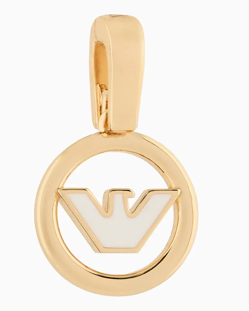 Emporio Armani Weißer Messing-Anhänger Mehrfarbig
