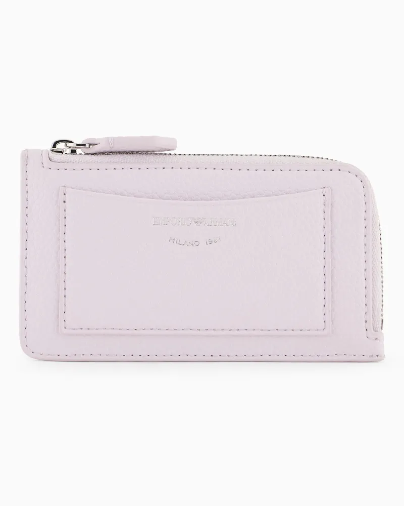 Emporio Armani Kartenetui MyEA mit Rundum-Reißverschluss und Hirsch-Print Pink