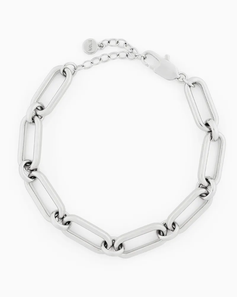 Emporio Armani Kettenarmband aus Messing in Silberoptik Mehrfarbig