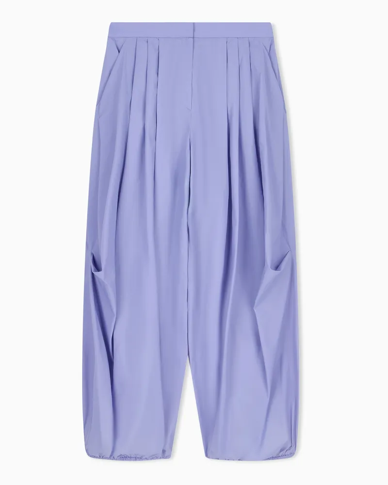Emporio Armani Hose aus leichtem Nylon mit weitem Bein Violett